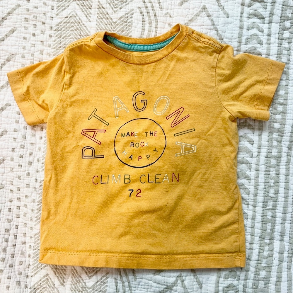 Patagonia Climb clean 100% organic cotton t-shirt - 12-18 months